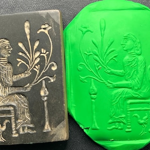 Alte nahöstliche Intaglio Königin Relief-Stein Kachel