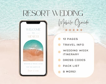 Destination Wedding Mobile Guide: Travel Itinerary Template (PDF)