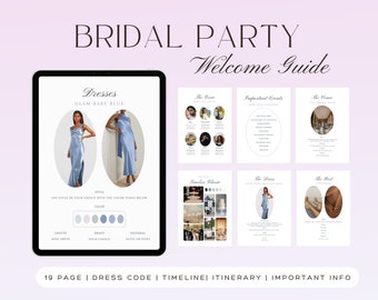 Wedding Details Card | Bridesmaid Info | Bridesmaid Template | Wedding Day Timeline |  Wedding Checklist | Bridesmaid Guide