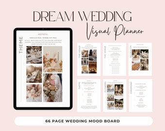 Wedding Planner Book: Mood Board Template & Timeline (PDF)