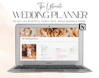 DIY Wedding Planner Notion Template: Budget, Timeline, Guest List (Digital Download)