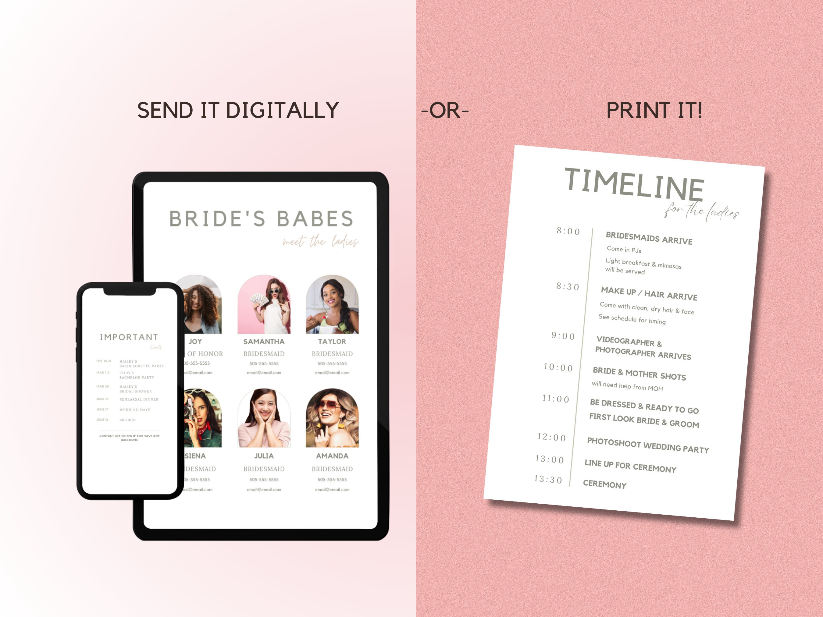 Wedding Party Guide Template