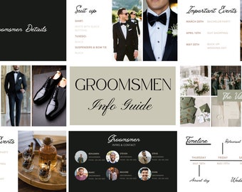 Wedding Details Card | Best Man Proposal | Groomsmen Info Card | Wedding Day Timeline |  Wedding Checklist