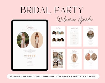 Wedding Details Card | Bridesmaid Info | Bridesmaid Template | Wedding Day Timeline |  Wedding Checklist | Bridesmaid Guide