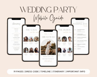 Wedding Party Mobile Guide: Timeline, Checklist (Digital Download)