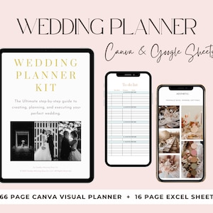 DIY-trouwplannerkit: canva-moodboard en Google-spreadsheet (digitale download)