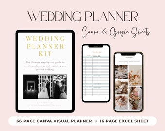 DIY Wedding Planner Kit: Canva Mood Board & Google Sheet (Digital Download)