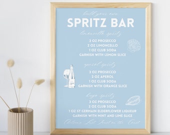 Spritz Bar Sign: Beach Bachelorette Party Decor (Digital Download)