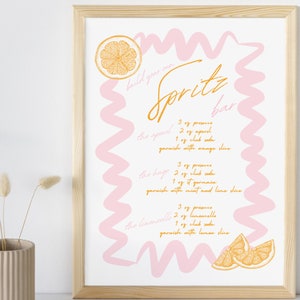 Crie seu próprio sinal de bar Aperol Spritz para chá de panela Amor no primeiro Spritz ou tema principal Squeeze Modelo de download digital editável para impressão