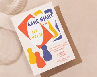 Game Night Invitation: Board Game Party, Editable Template (Digital Download)