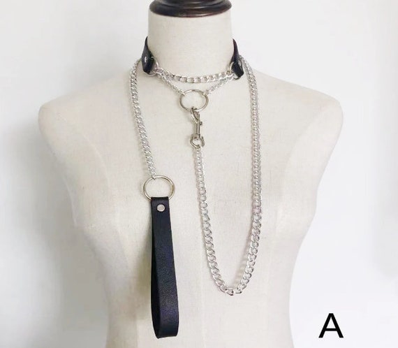 Choker with 2025 chain leash