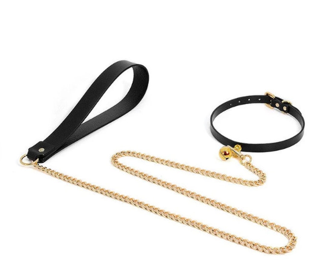 LEWECEEO Bow Choker Necklace - Handmade Leather Lolita Collar With Lock & Key, Black Rose - View #8