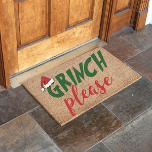 Christmas Grinchmas Welcome Mat, Funny Christmas Doormat, Grinchmas Doormat, Holiday Home Decor, Holiday Porch Decor, Grinch Decor