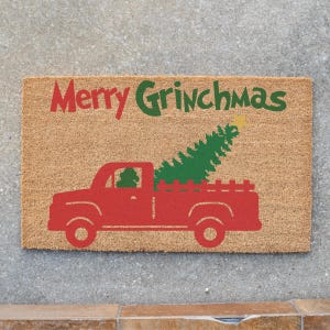Christmas Grinchmas Welcome Mat, Funny Christmas Doormat, Grinchmas Doormat, Holiday Home Decor, Holiday Porch Decor, Grinch Decor