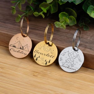 Personalized Pet id Tag,  Engraved Pet tags, Custom Collar Pet Tag, Cat id Tag, Dog id Tag, Engraved Dog Name Tag, Pet Tag, Cat Name Tag