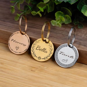 Personalized Pet id Tag,  Engraved Pet ID tags, Custom Collar Pet Tag, Cat id Tag, Dog id Tag, Engraved Dog Name Tag, Pet Tag, Cat Name Tag