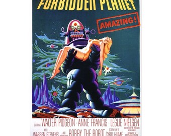 Vintage Movie Poster – Forbidden Planet 1956 (12x18 Heavyweight