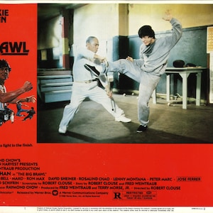 Vintage 1980 Jackie Chan The Big Brawl Movie Lobby Card 11&quot;x14&quot;