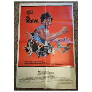 Authentic Jackie Chan &quot;The Big Brawl&quot; Movie Poster 1980 - Shipped Folded