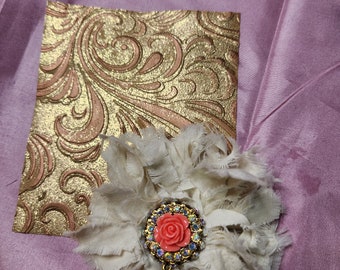 Flor de satén Shabby Chic