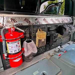 Toyota Tacoma Access Cab Unpainted Rear MOLLE Panel for Tactical Gear Storage (2005-2023)