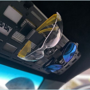 Universal Molle Panel Sunglasses Double Holder, Car Truck Accessory for Overland Tactical Gear