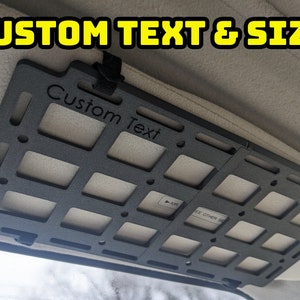 Customized Universal MOLLE Panel Sun Visor Custom Size and Text Overland