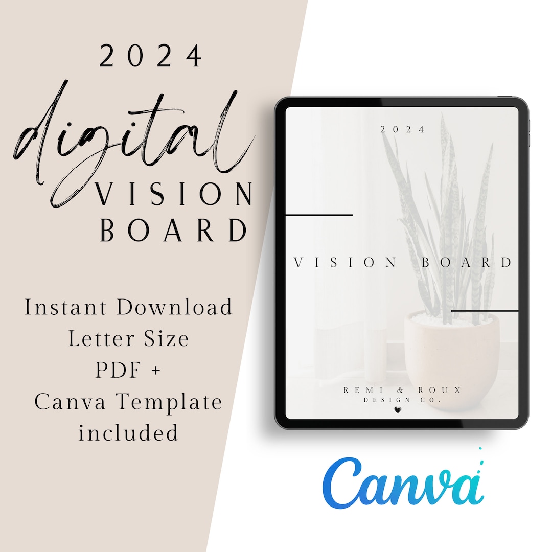 Canva Digital Vision Board - Etsy