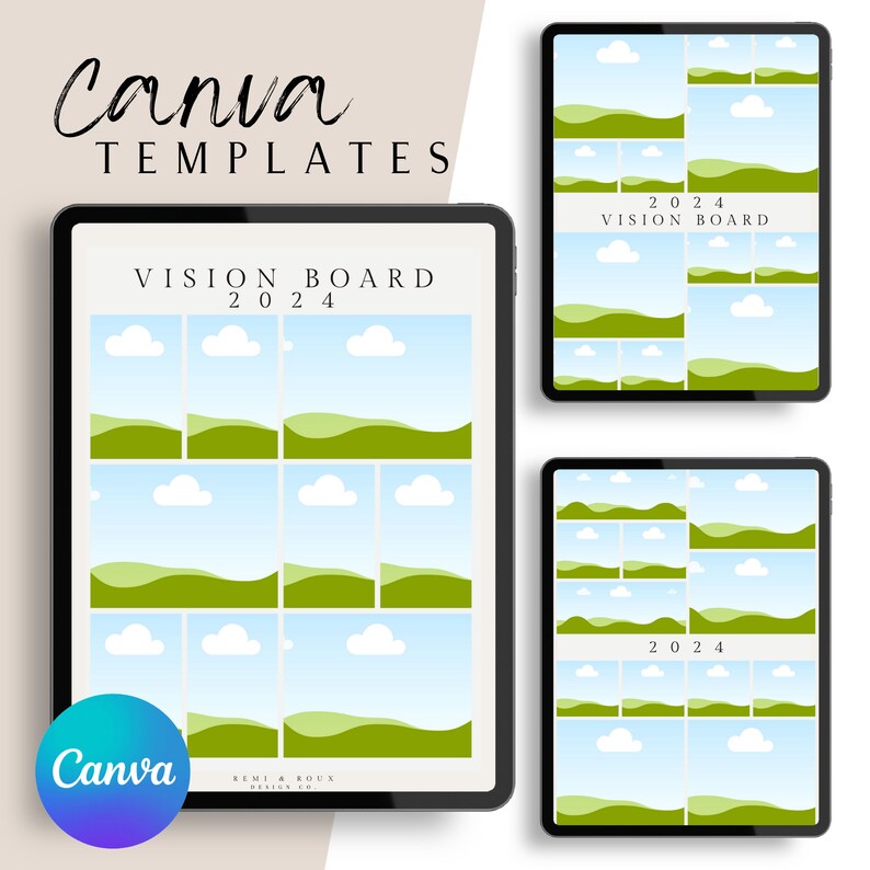 Canva Digital Vision Board - Etsy