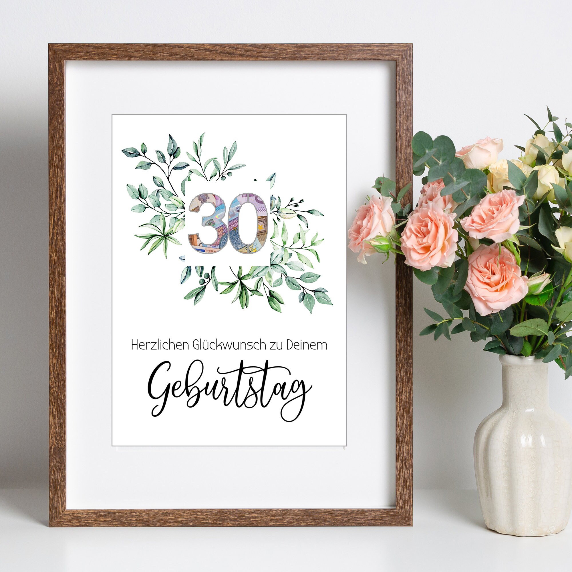 Geldgeschenk NICHTS 30 Jahre Geburtstag Geld lustig DIY Etsy Schweiz