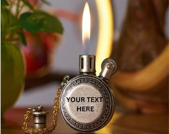 Personalized Lighter, Classic Pocket Watch Kerosene Lighter, Vintage Lighter, Birthday Gift, Fathers Day Gift, Halloween & Christmas Gift