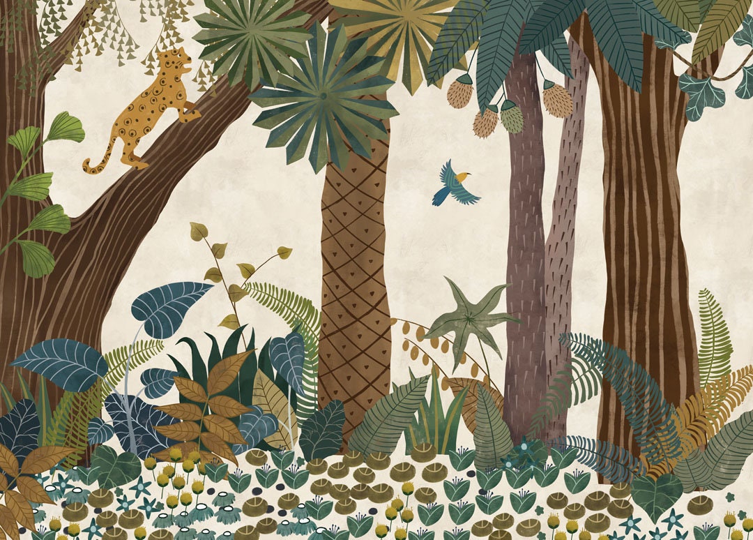 Jungle Safari Wallpaper Kids Room. Peel & Stick and Traditional ...