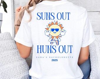Custom Smiley Face Bachelorette Tees, Sunny t-shirt,matching bachelorette t-shirt, Retro vibes tee, Personalized bachelorette party favors