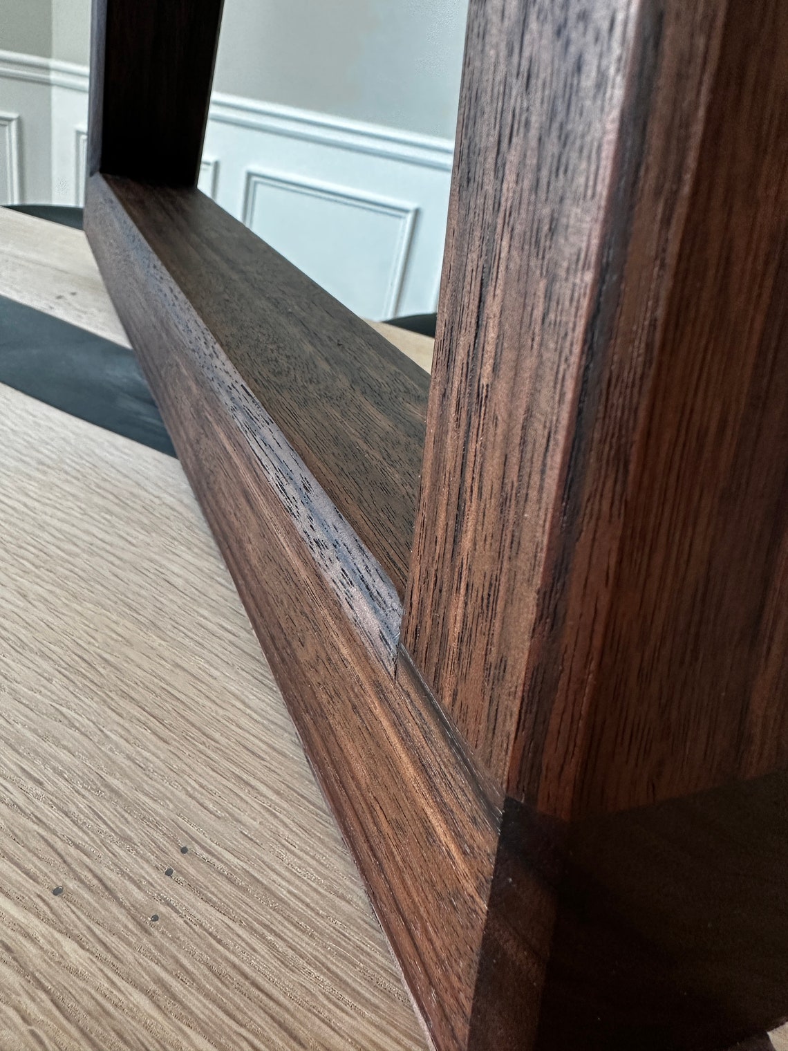 Waterfall White Oak River Table With the Walnut Leg solid Etsy