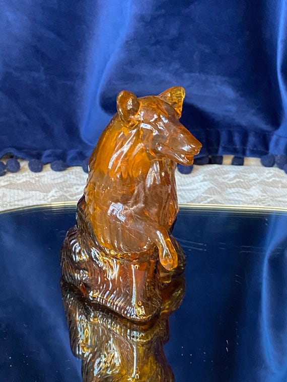 Vintage AVON Collectible Glass Faithful Laddie Dog Perfume Bottle View 3