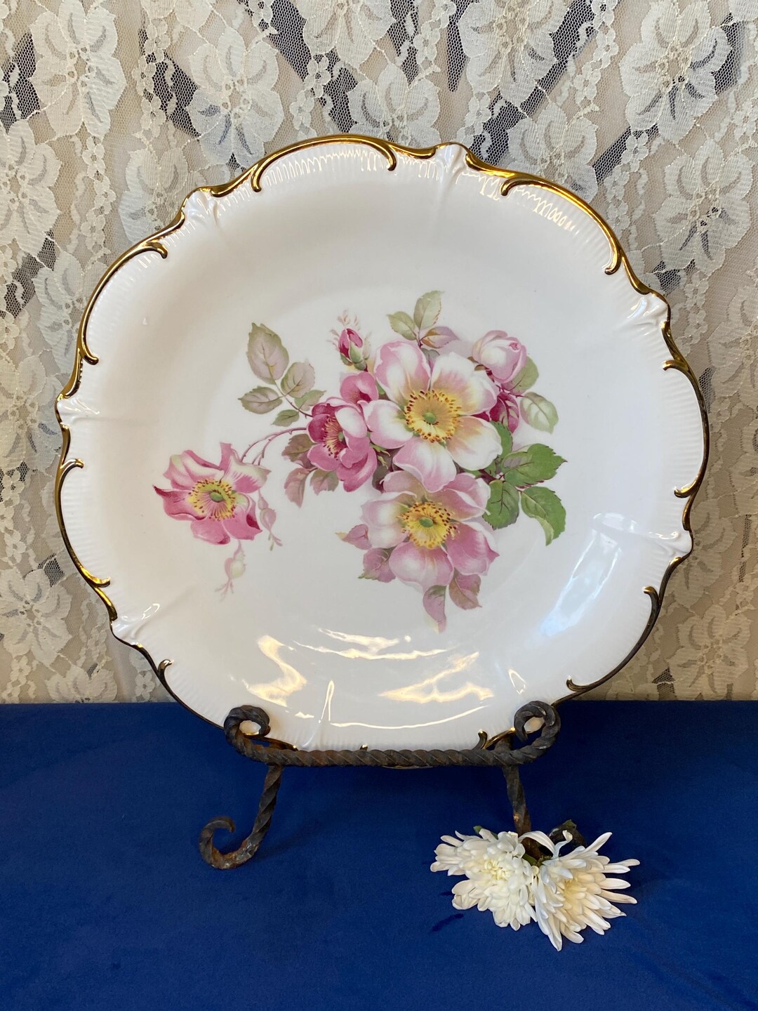 Vintage Schumann Arzberg German Porcelain Wild Rose Bowl Platter - Etsy