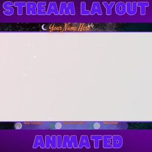 Magical Fairy Forest Full Screen Live Stream Overlay for Twitch Youtube Animated Layout