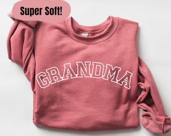 Grandma Sweatshirt, Custom Grandmother gift, Mother's day Gift Sweater, Granny gift, New Grandma gift, College letters Grandma gift,