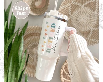Personalized Retirement Teacher Gift 40oz Tumbler with Handle Retired Teacher Retirement 2025 Funny retirement Women's Retirement Gifts