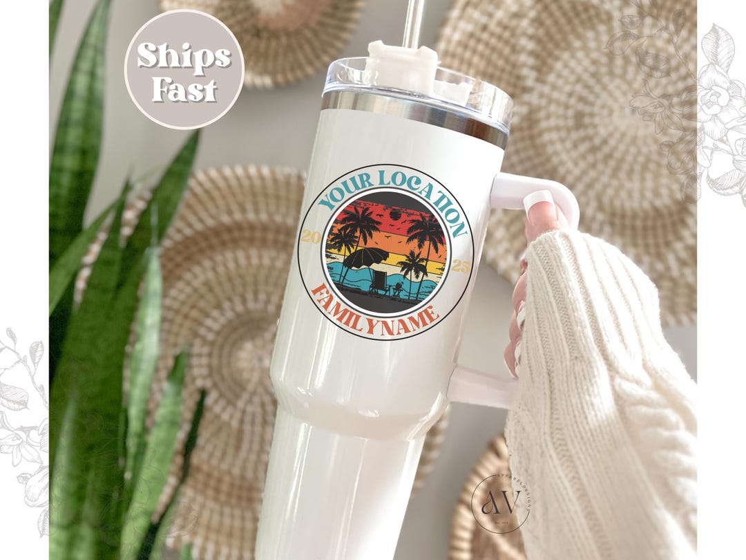 Custom Family Reunion Tumbler With Handle 40oz Personalized Travel ...