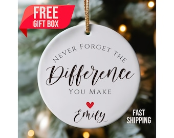 Gift for Teacher Ornament Appreciation Gifts Thank You Gift Custom Teacher Gift Cute Ornament Custom Name Ornament Christmas Ornament