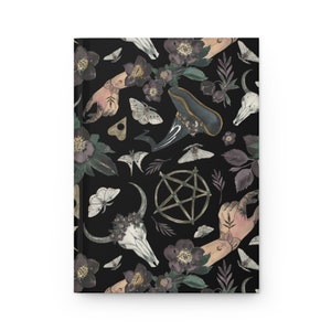Witchcraft Hardcover Notizbuch: Schwarzes Pagan Notizbuch, Alchemie Design