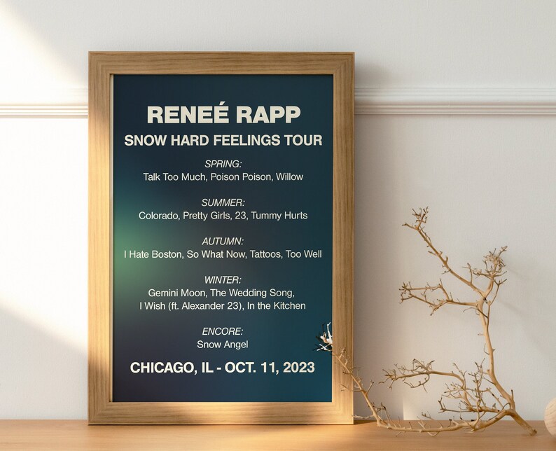 Renee Rapp Setlist 2025 Lissy Shandra