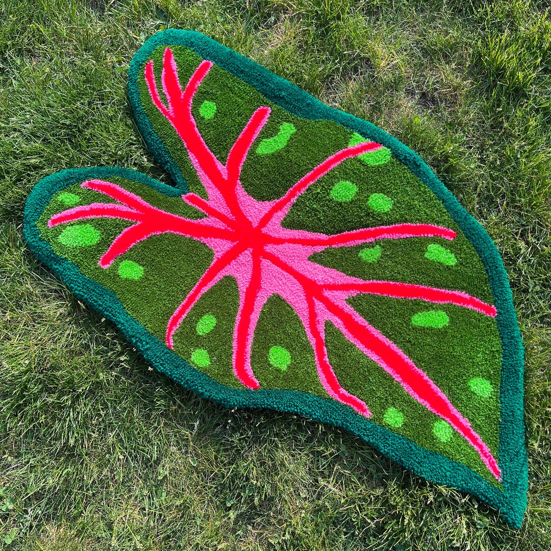 Tuft Rug Jesus Heart of Jesus Leaf Accent Area Custom Handmade Tufted Rug - Etsy