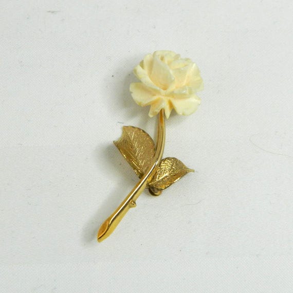 Spilla Da Sposa A Fiore Rosa Con Moissanite Vera 2.50 Ct - Argento 925 Placcato Oro Bicolore
