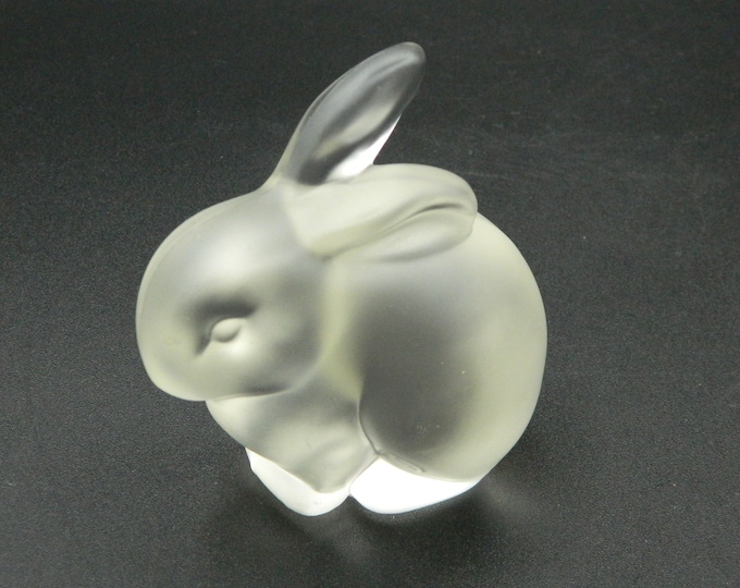 Fenton Bunny Rabbit Figurine Made of Clear Frosted Glass - Etsy