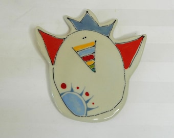 Plato con forma de anillo y baratija de pájaro de Ceramiste de Dumouchel