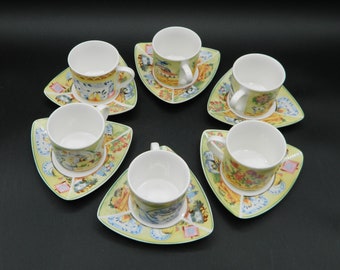 SGC Italian Espresso Cup and Saucer Set of 6