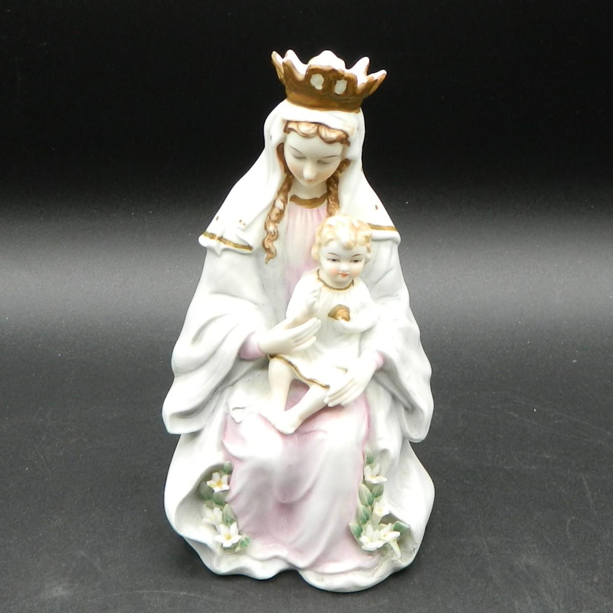 レフトン ビスク磁器製 聖母子像 KW2583 高さ6.5インチ、1969年製