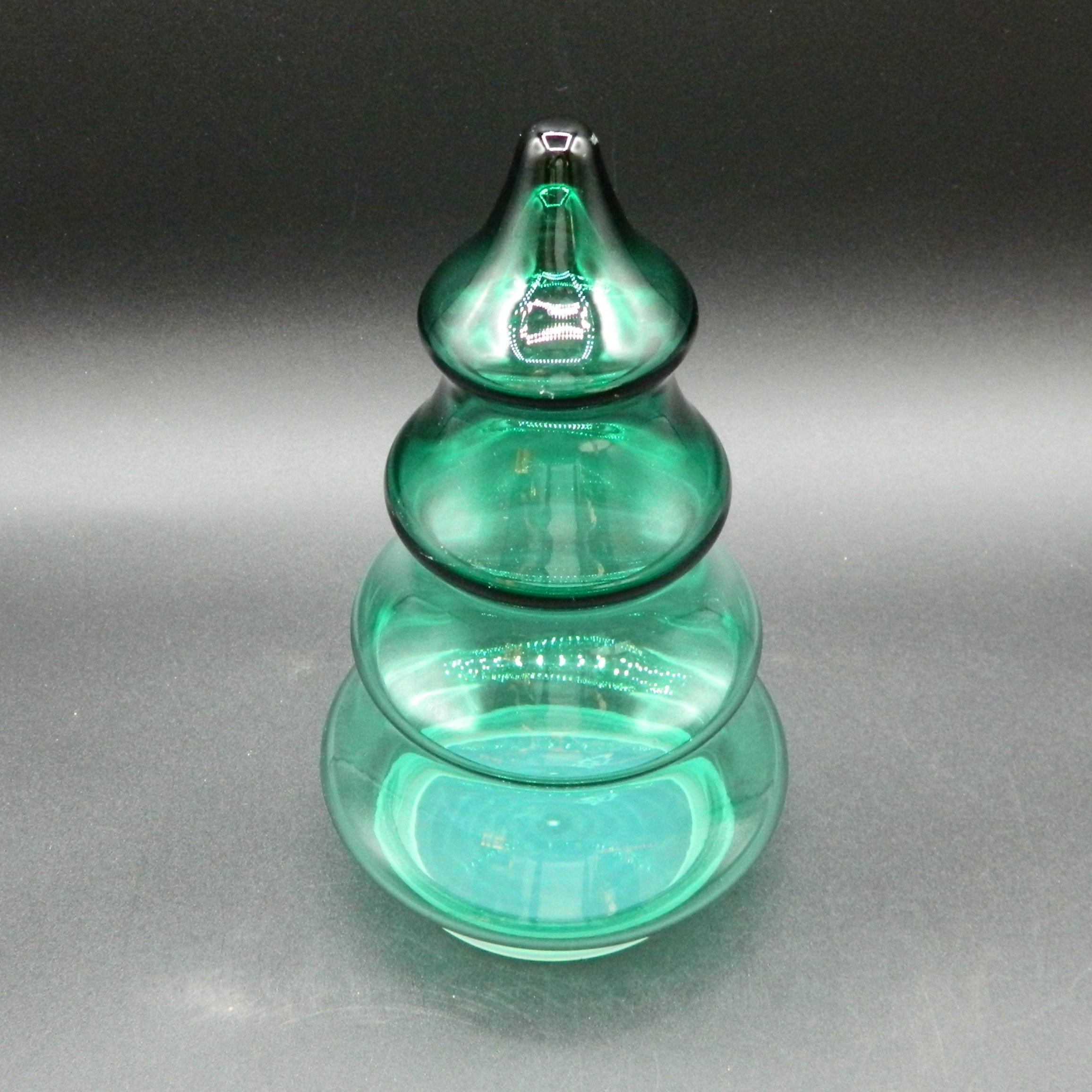 Libbey Green Glass Christmas Tree Candy Dish Etsy